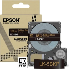Epson LK-5BKP Beschriftungsband, 18mm, gold/schwarz