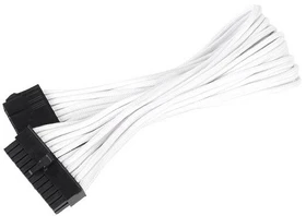 SilverStone PP07-MBW, 24-Pin ATX Verlängerung 30cm, sleeved weiß (SST-PP07-MBW / 40093)