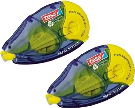 tesa Roller Kleben ablösbar ecoLogo Kleberoller, 8.4mm/14m, 1 Stück