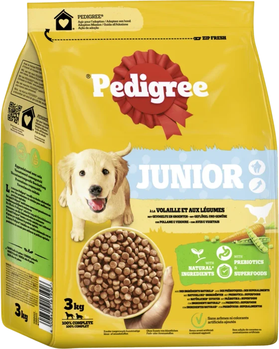 Pedigree Junior, mit Geflügel & Gemüse, 3kg
