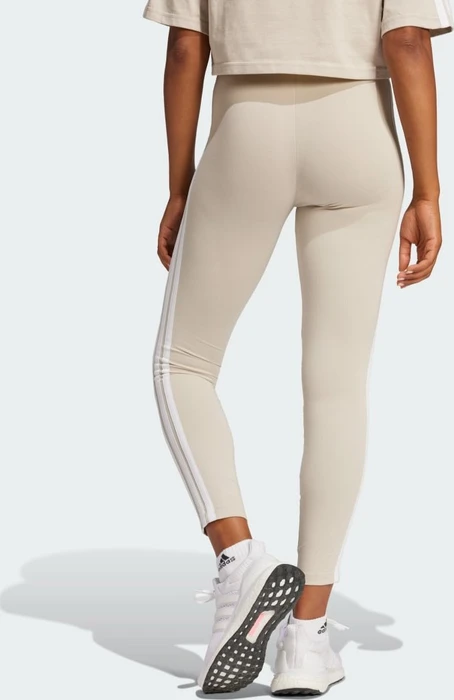 adidas Essentials 3-Streifen Cotton Leggings Hose lang beige/weiß (Damen)