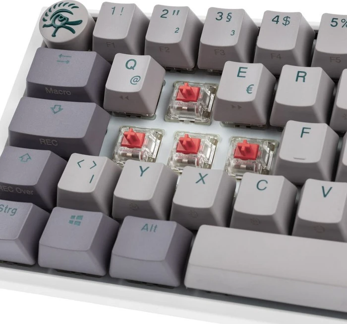 Ducky One 3 SF, Mist Grey, PBT, LEDs RGB, MX SILENT RGB RED, USB, DE