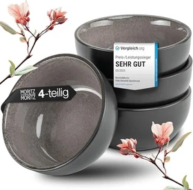 Moritz & Moritz VIDA Misoschale anthrazit, 4 Stück