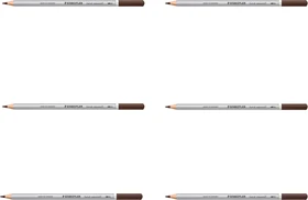 Staedtler Karat Aquarell 125 Aquarellstift sepia coloriert, 6er-Pack