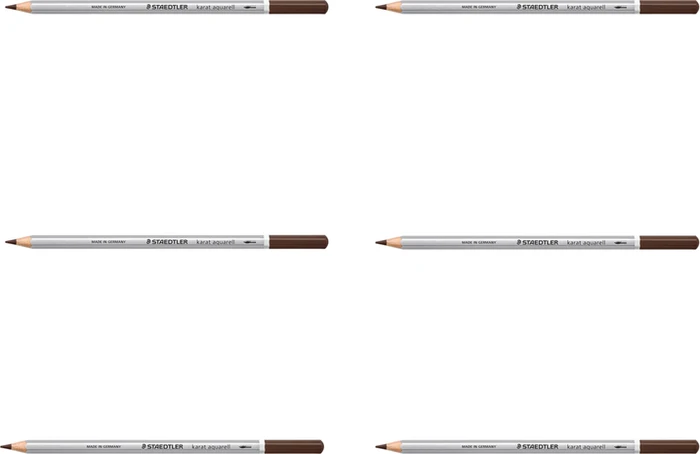Staedtler Karat Aquarell 125 Aquarellstift sepia coloriert, 6er-Pack