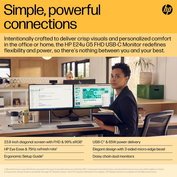 HP E24u G5, 5 Jahre Garantie, 23.8"