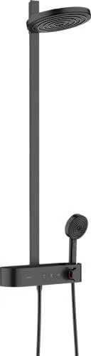 Hansgrohe Pulsify S Showerpipe 260 2jet EcoSmart mit ShowerTablet Select 400 Duschsystem mattschwarz