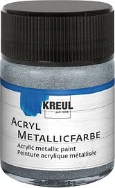 Kreul Acryl Metallicfarbe, silber, 50ml (77572)