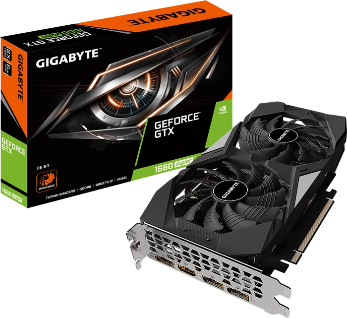 GIGABYTE GeForce GTX 1660 SUPER D6 6G, 6GB GDDR6, HDMI, 3x DP
