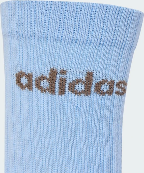 adidas Linear Crew Cushioned Socken earth strata/glow blue, 3 Paare