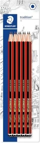 Staedtler Tradition 110 Bleistift HB graphit, schwarz/rot, 10er-Pack