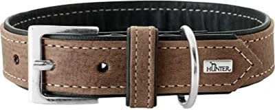 Hunter Porto Hundehalsband, Leder, nachhaltig, 35 (XS-S), tabak/cognac