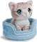 Nici Little Paws Katze grau getigert im blauen Körbchen 12cm Vorschaubild
