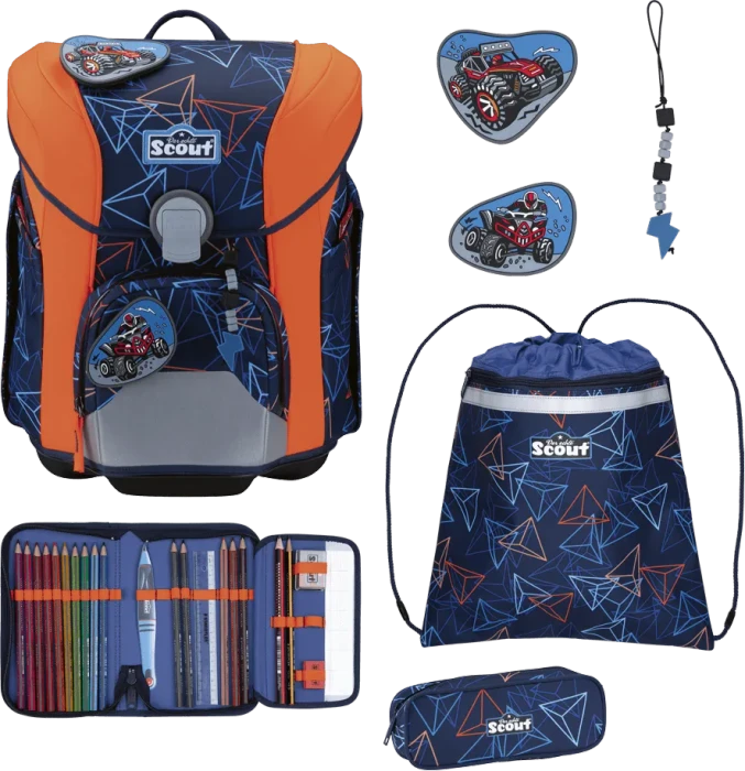 Scout Micro DIN Offroad Schultaschen-Set, 4-tlg.