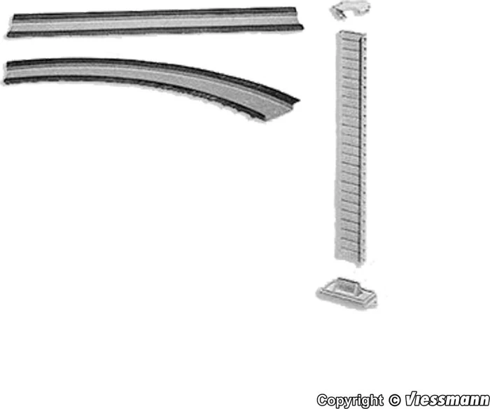 Vollmer H0 Set Brückenauffahrt bis 12cm Höhe