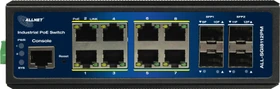 Allnet SGI Industrial Railmount Gigabit Managed Switch, 8x RJ-45, 4x SFP, 240W PoE+ (ALL-SGI8112PM / 195715)