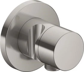 Keuco IXMO 59549 Pure 3-Wege Ab- und Umstellventil mit Schlauchanschluss und Brausehalter rund nickel gebürstet