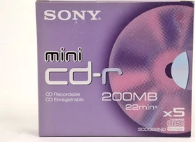 Sony Mini CD-R 0.2GB, 5er Pack, 8cm