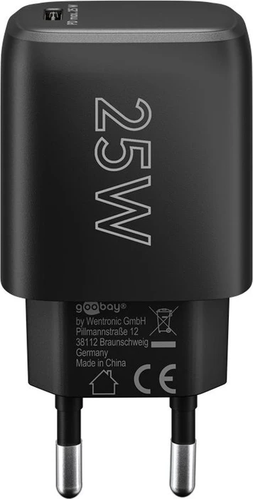 Wentronic Goobay USB-C PD GaN Schnellladegerät 25W schwarz