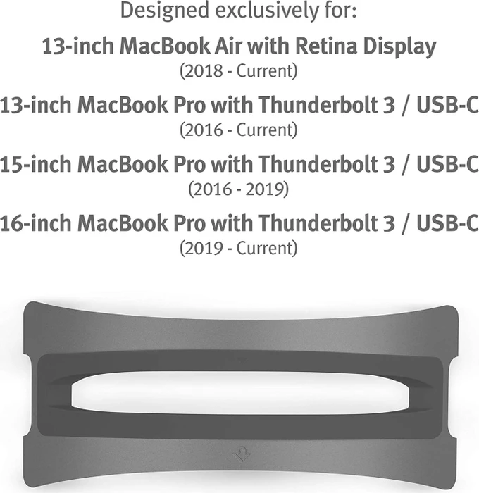 Twelve South BookArc MacBook, Notebook-Stand für MacBook Pro / MacBook Air, Space Grey