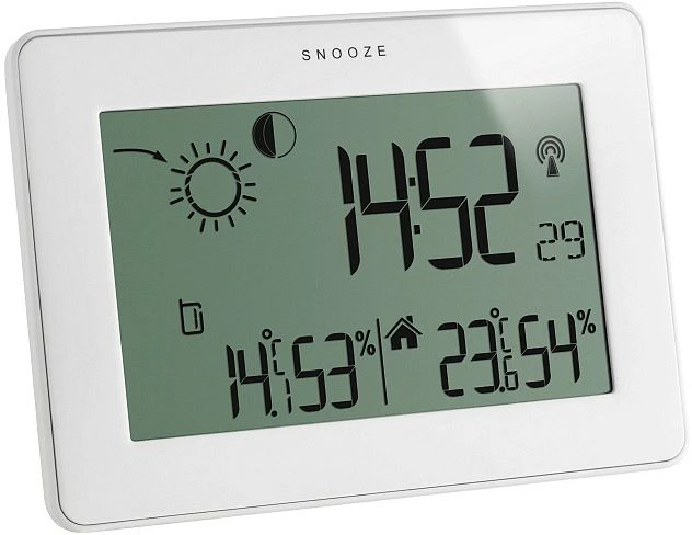 TFA Dostmann Slim Touch Funkwetterstation weiß, digital