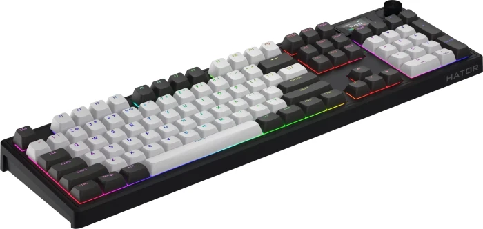Hator Skyfall 100 Pro Wireless, weiß/schwarz, LEDs RGB, Aurum Vanila Silent, USB/Bluetooth, DE