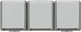 Siemens DELTA fläche IP44 Schuko-Steckdose, dunkelgrau/hellgrau