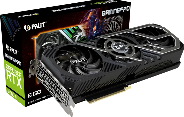 Palit GeForce RTX 3060 Ti GamingPro V1 (LHR), 8GB GDDR6, HDMI, 3x DP