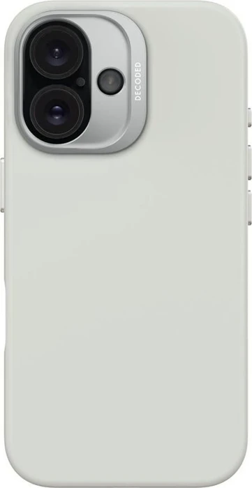 Decoded AntiMicrobial Silicone Back Cover für Apple iPhone 16 Stone Grey