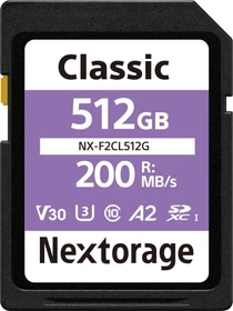 Nextorage NX-F2CL R200 512GB, UHS-I U3, A2, Class 10