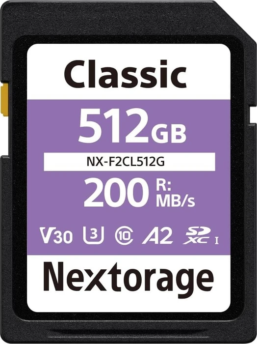 Nextorage NX-F2CL R200 512GB, UHS-I U3, A2, Class 10
