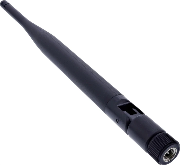 InLine WLAN Antenne, mit Gelenk Antenne, 2.4GHz, 5dBi, SMA, omnidirektional, schwarz