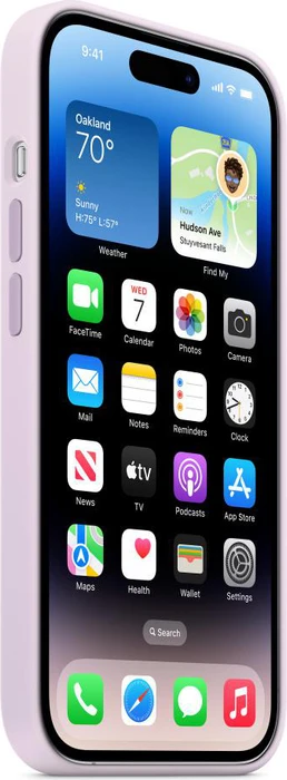 Apple Silikon Case mit MagSafe für iPhone 14 Pro Flieder