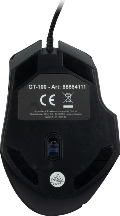 Inter-Tech Nitrox GT-100 RGB Gaming Maus schwarz, USB