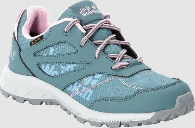 Jack Wolfskin Woodland Texapore Low grau/rosa (Junior)