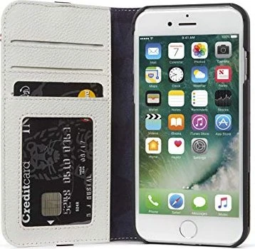 Decoded Wallet Case für Apple iPhone SE 2020/8/7/6s/6 weiß/grau