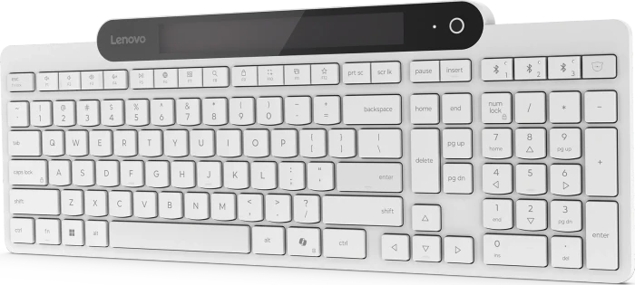 Lenovo 800 Self-Charging Bluetooth Keyboard, weiß, Bluetooth, ES