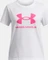 Under Armour Big Logo Funktionsshirt kurzarm white/super pink (Junior) Vorschaubild