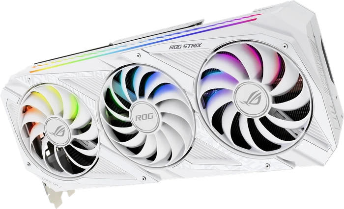 ASUS ROG Strix GeForce RTX 3070 V2 White (LHR), ROG-STRIX-RTX3070-8G-WHITE-V2, 8GB GDDR6, 2x HDMI, 3x DP