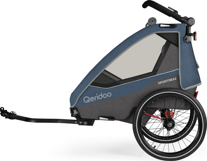 Qeridoo Sportrex 2 Fahrradanhänger jeans blue (Modell 2023)