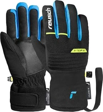Reusch Benji R-Tex XT Skihandschuhe black/brilliant blue/safety yellow (Junior)