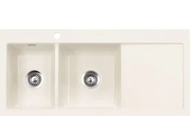 systemceram Mera Double Einbau Becken links jasmin