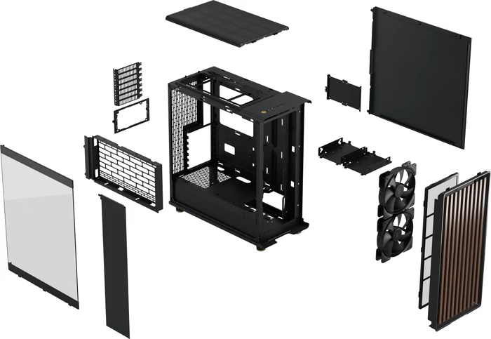Fractal Design North Charcoal Black TG Dark, Glasfenster