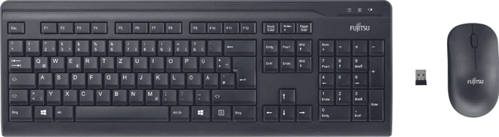 Fujitsu LX410 Wireless Keyboard Set schwarz, USB, US