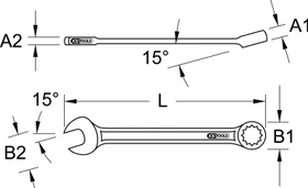 KS Tools Edelstahl Ring-Maulschlüssel, 10x145mm