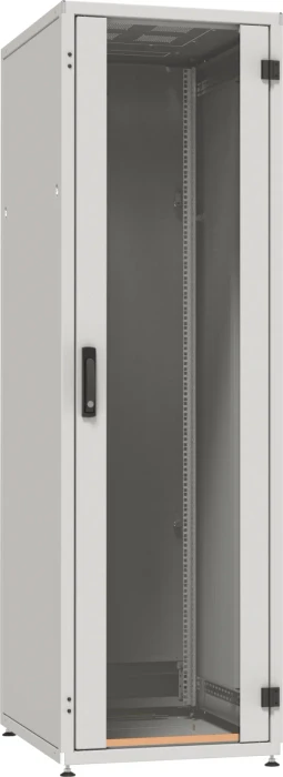 EFB Elektronik PRO 19" Netzwerkschrank 18HE, vormontiert, eigenbelüftet, Sicherheitsglastür, IP20, RAL 7035, 600mm tief