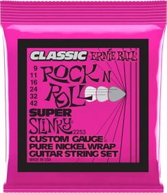 Ernie Ball Classic Rock n Roll Pure Nickel Wrap Super Slinky
