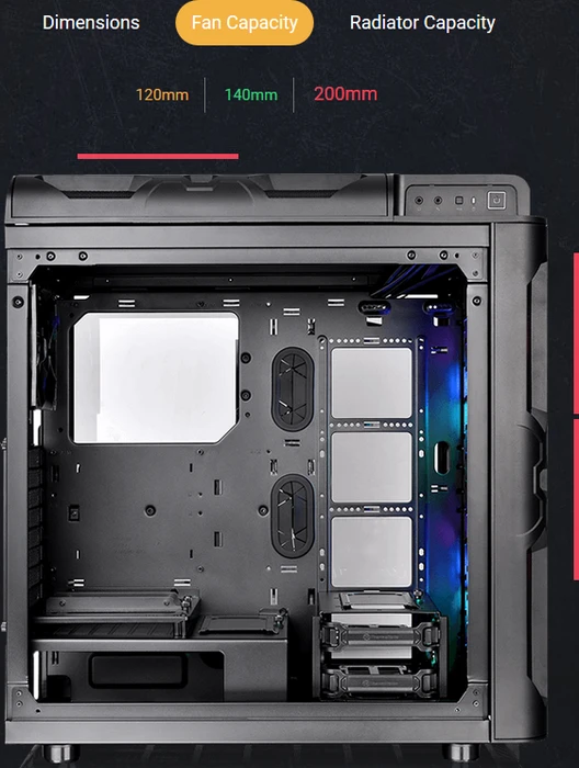 Thermaltake Level 20 RS ARGB, schwarz, Glasfenster