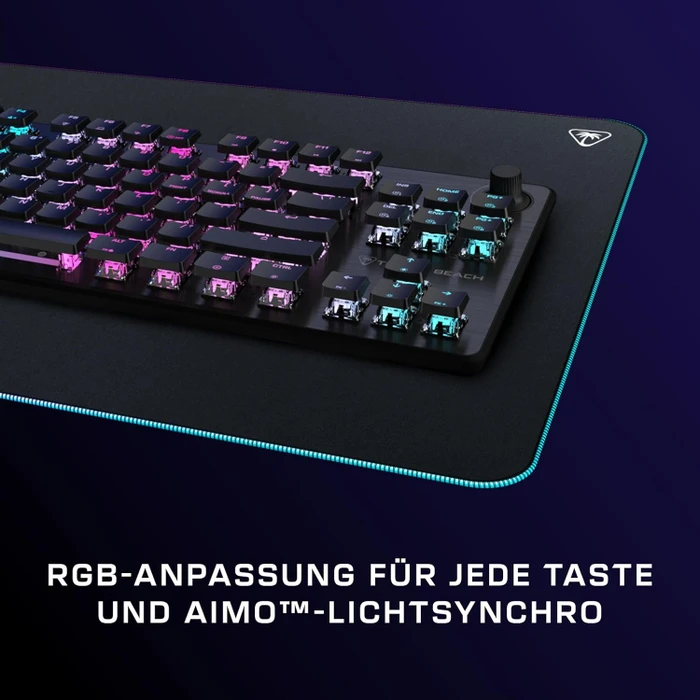 Turtle Beach Vulcan II TKL, schwarz, LEDs RGB, TITAN Mechanical Linear, USB, DE