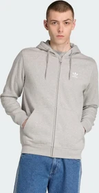 adidas Trefoil Essentials Hoodie medium grey heather/white (Herren)